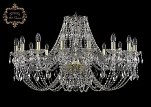 Люстра подвесная хрустальная 11.21.16.360.Gd.Sp Bohemia Art Classic прозрачная на 16 ламп, основание золотое в стиле классический Люстра подвесная хрустальная 11.21.16.360.Gd.Sp Bohemia Art Classic прозрачная на 16 ламп, основание золотое в стиле классический